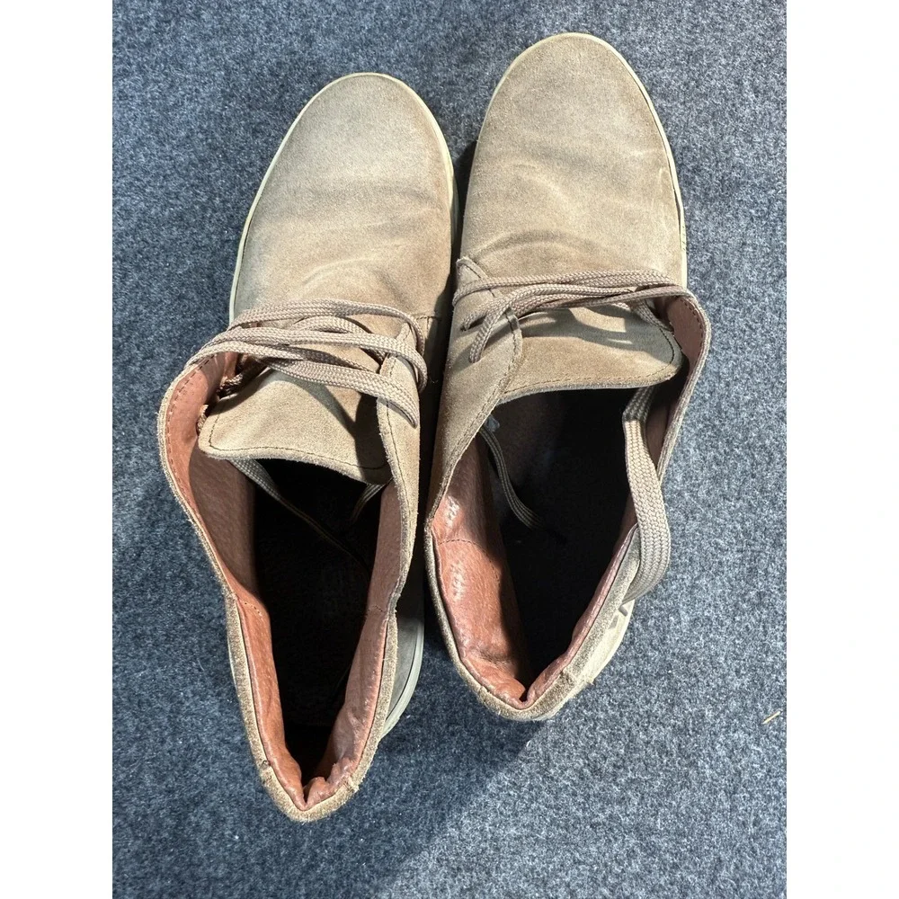 Mens Suede Chukka‎ Boots Desert Boots Made in Italy Size 44 Taupe Lace Up